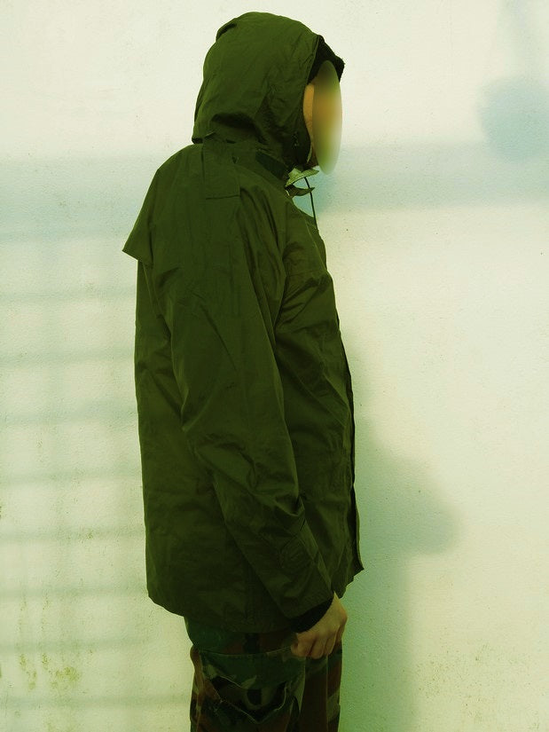 Vintage 1980s Danish Army waterproof Parka military coat jacket raincoat rain gear M84