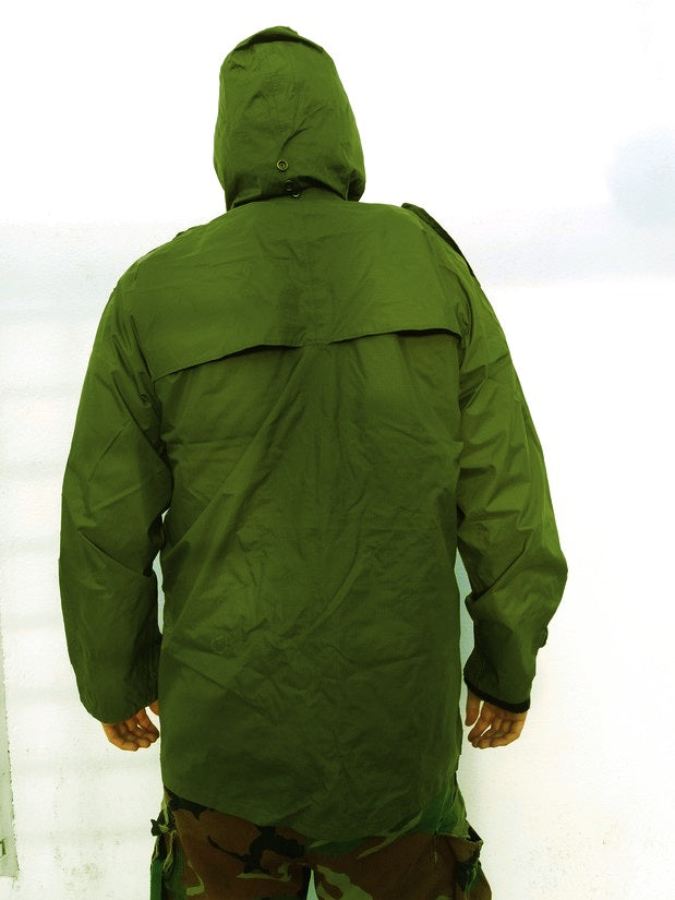 Vintage 1980s Danish Army waterproof Parka military coat jacket raincoat rain gear M84