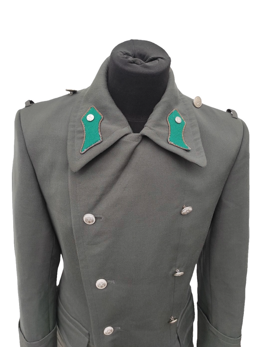 vintage 1980s Austrian Army Gaberdine Wool Army Greatcoat trench military coat officer trenchcoat overcoat