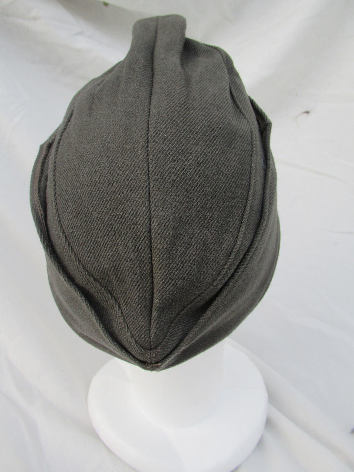 Vintage Austrian army grey wool side cap hat garrison forage military