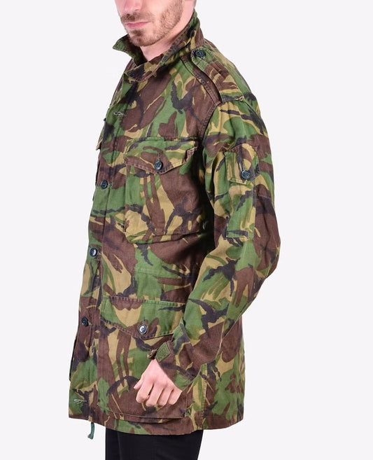 Vintage British army 84 pattern camo jacket parka coat Military camo camouflage dpm woodland 1980s bellow pockets