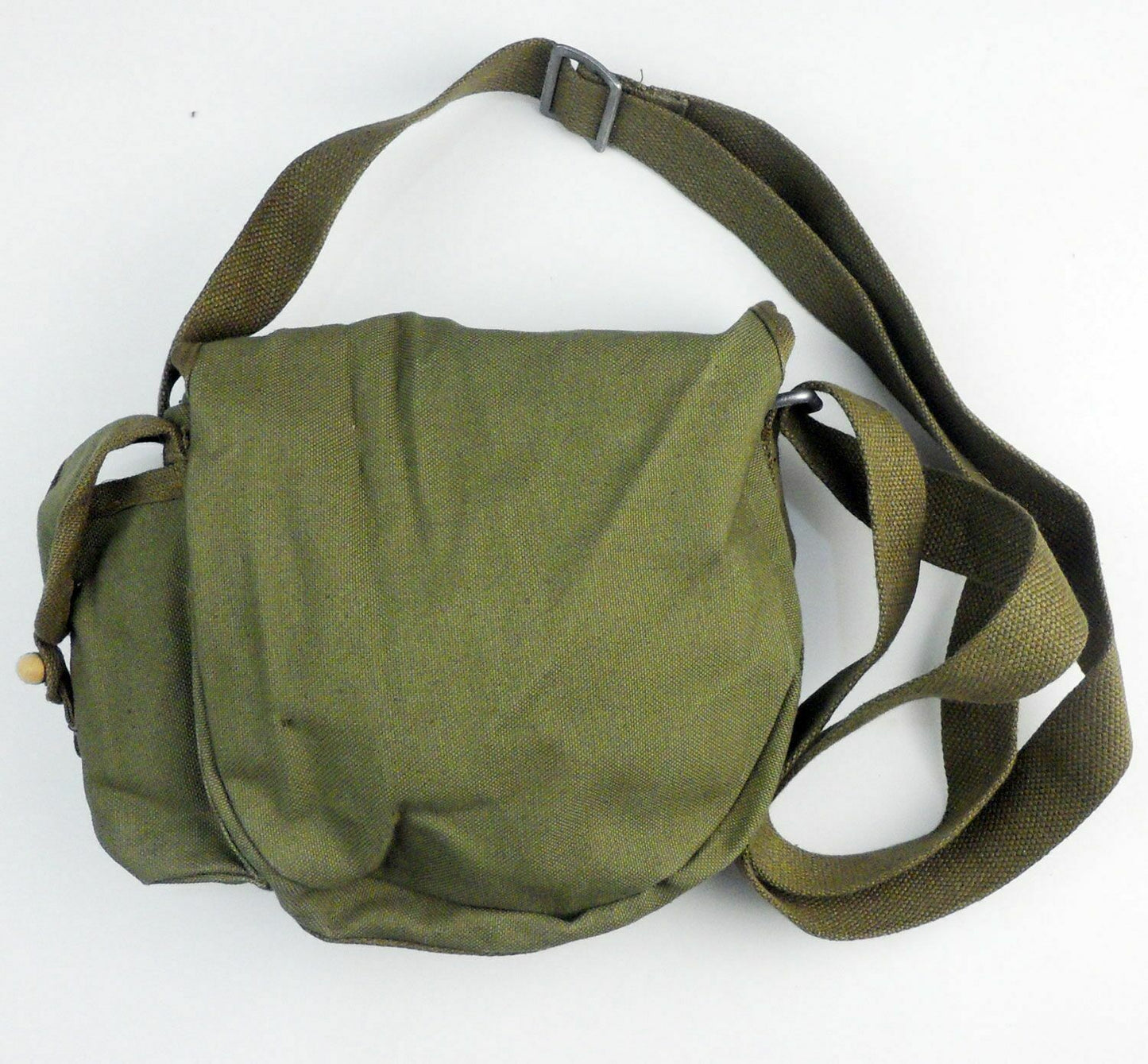 New Vintage Chinese army canvas AK47 drum ammo pouch shoulder bag PLA military ammunition communist soviet era People's Liberation deadstock