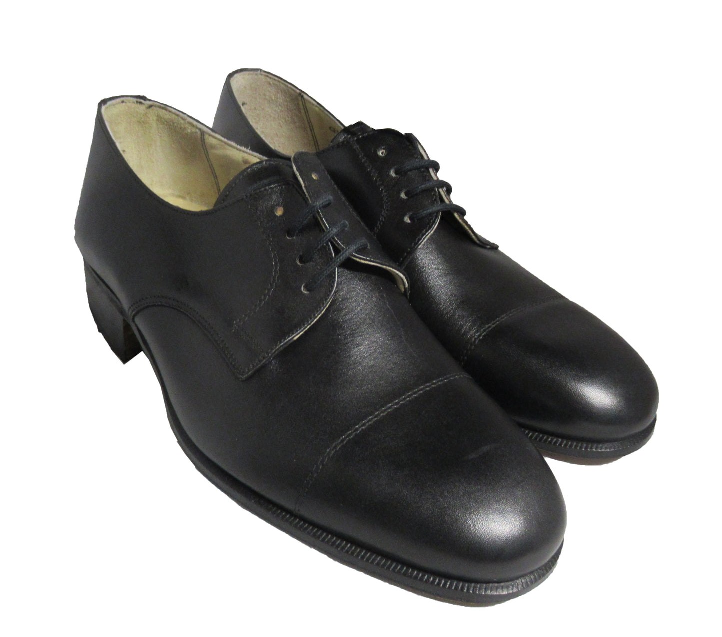 New Unissued Italian army women's black leather dress shoes parade mess military