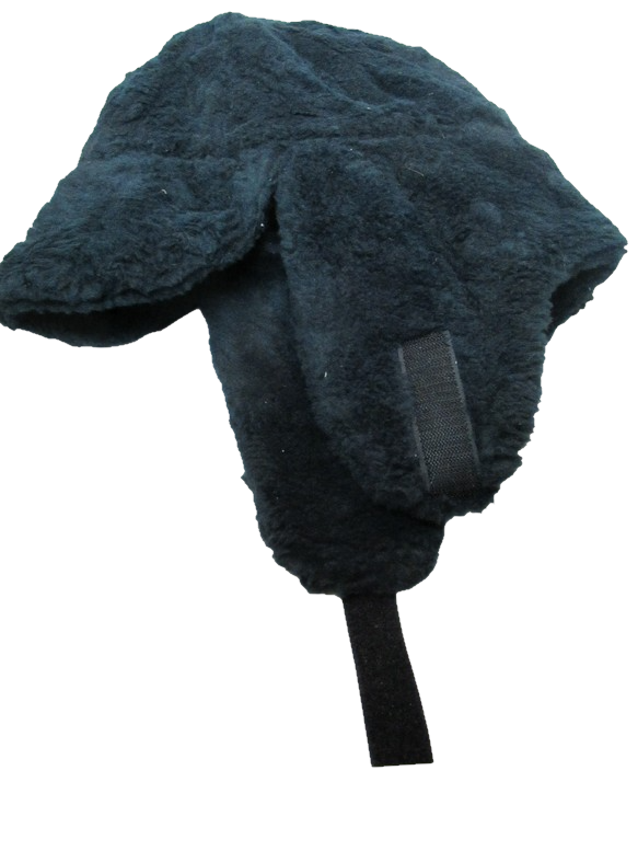 New Vintage 1990s Dutch army winter hat black furry thermal lined cap military insulated extreme cold weather Unissued