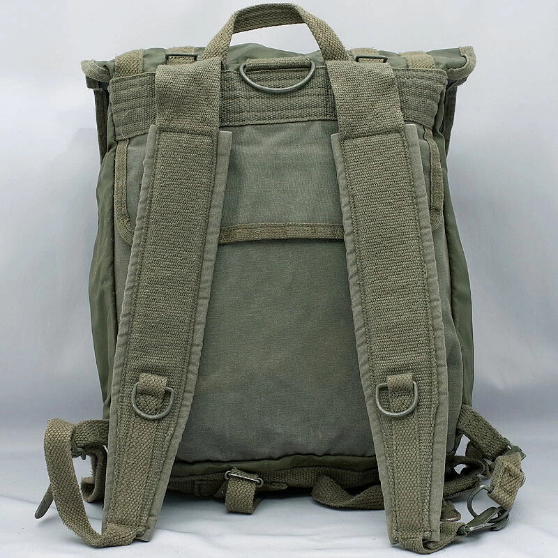 Vintage 1980s French army F1 waterproof backpack bag rucksack day pack alice shoulder satchel military vinyl