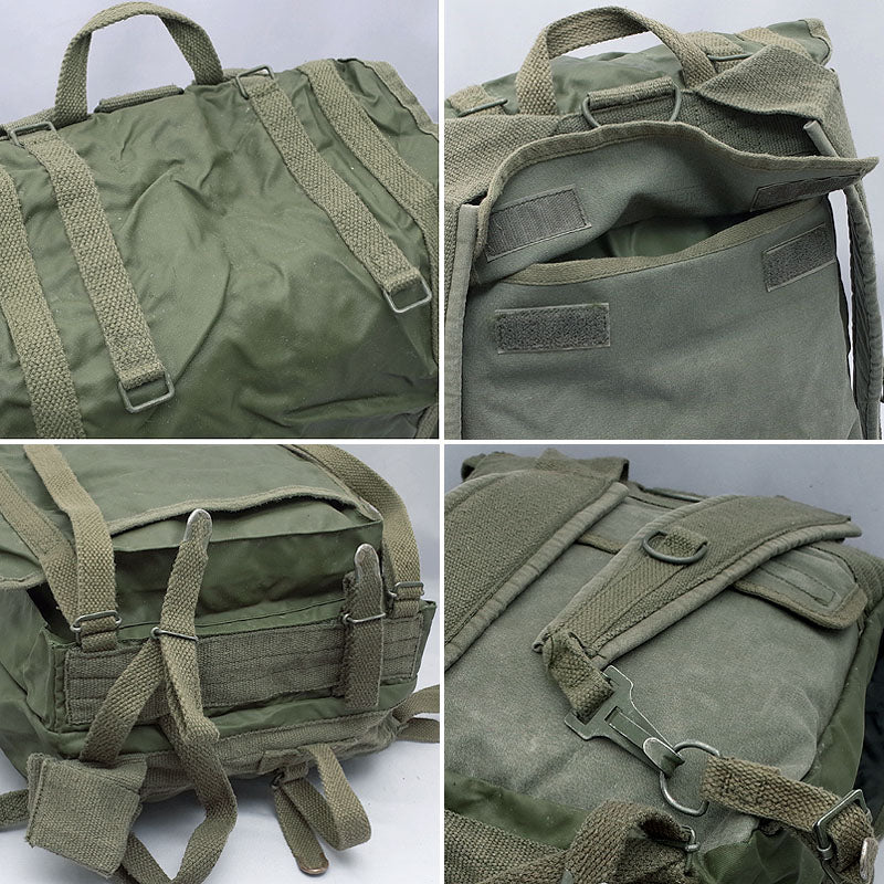Vintage 1980s French army F1 waterproof backpack bag rucksack day pack alice shoulder satchel military vinyl