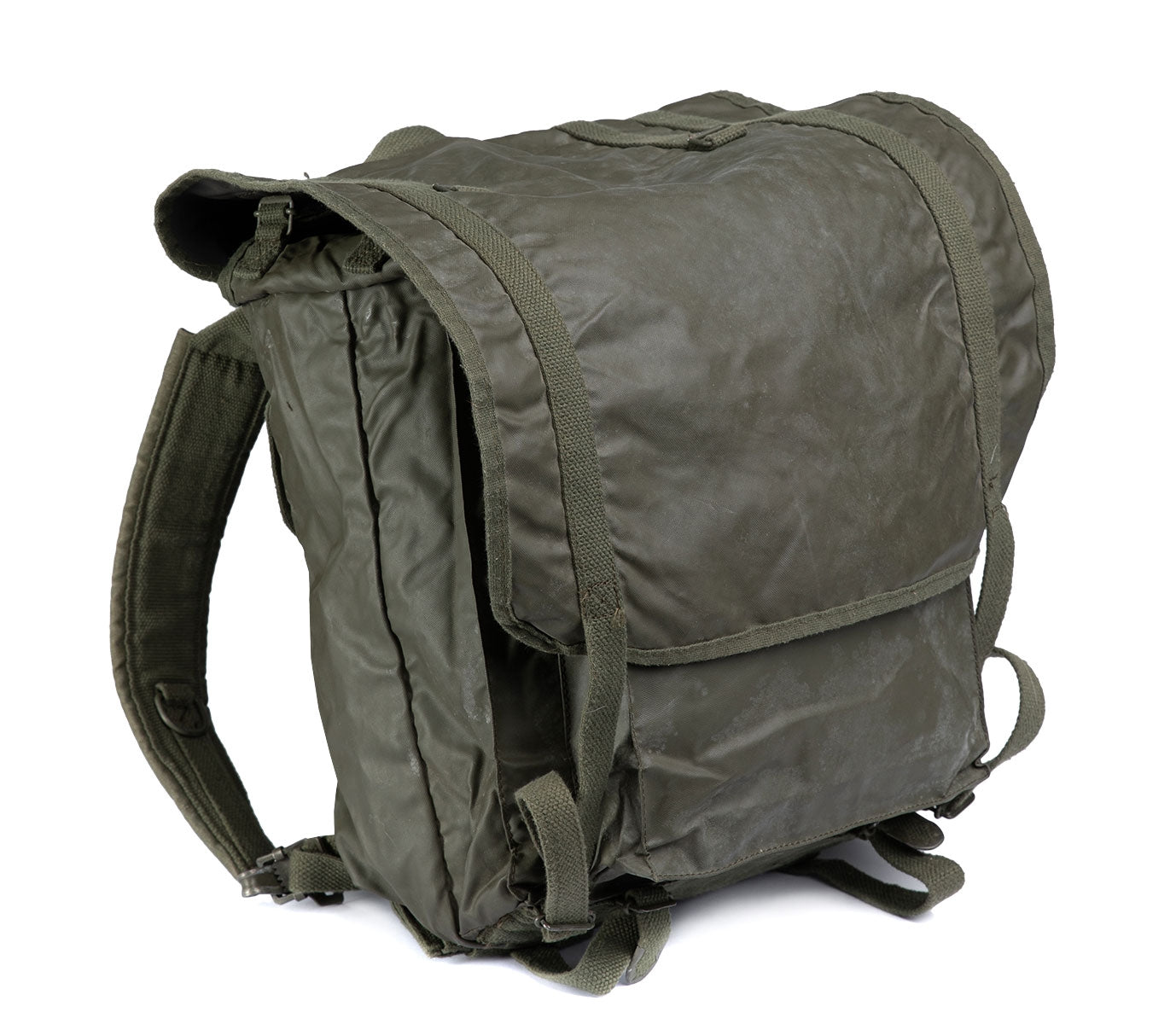 Vintage 1980s French army F1 waterproof backpack bag rucksack day pack alice shoulder satchel military vinyl