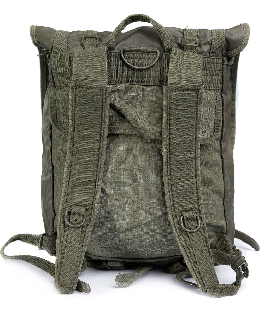 Vintage 1980s French army F1 waterproof backpack bag rucksack day pack alice shoulder satchel military vinyl