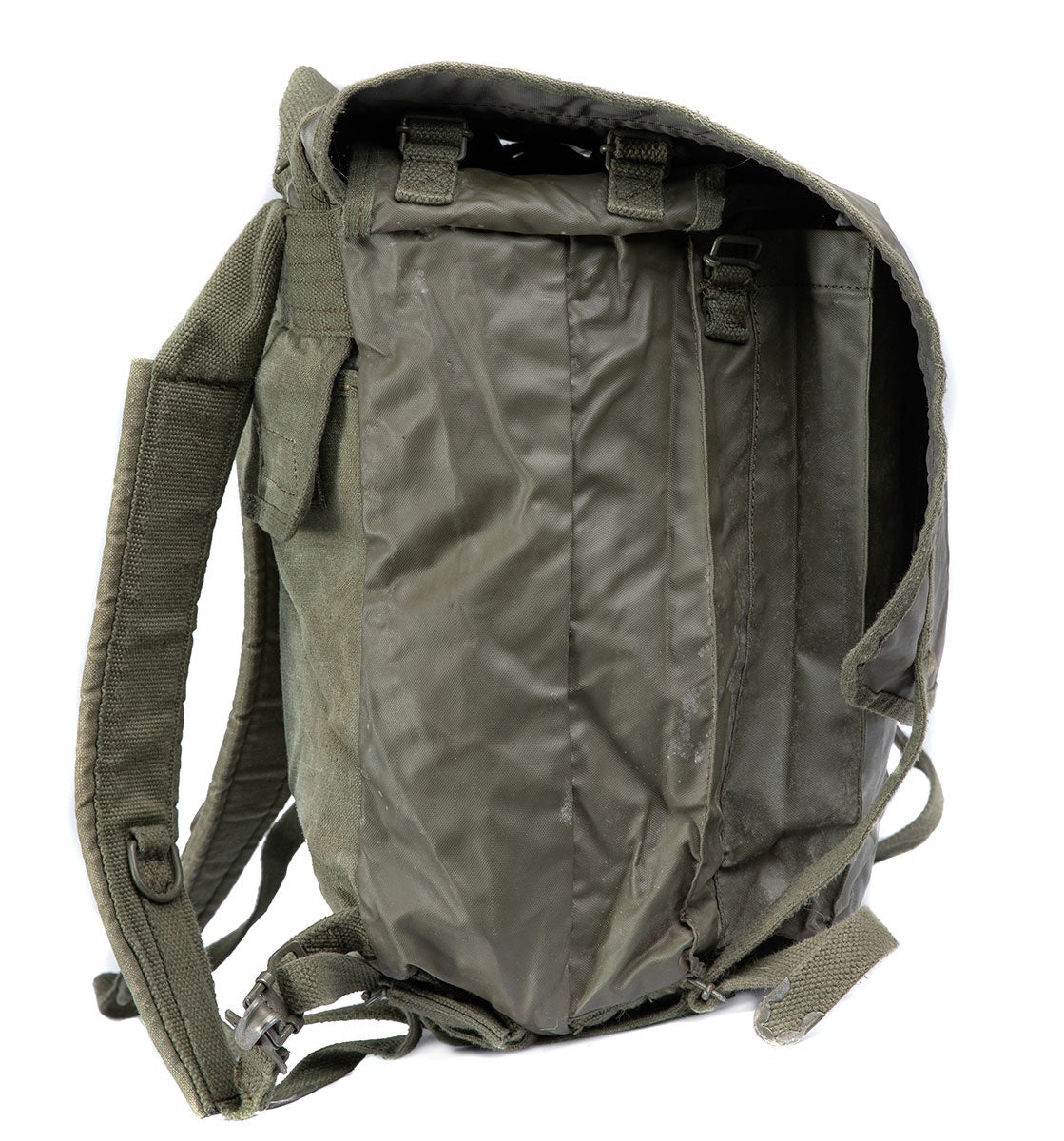 Vintage 1980s French army F1 waterproof backpack bag rucksack day pack alice shoulder satchel military vinyl