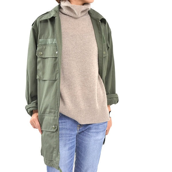 New Unissued French Air Force Mechanics jacket coat surplus army military oversized boyfriend olive khaki w