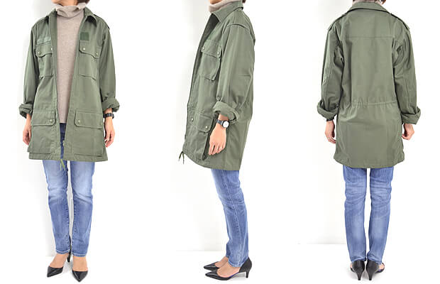 New Unissued French Air Force Mechanics jacket coat surplus army military oversized boyfriend olive khaki w