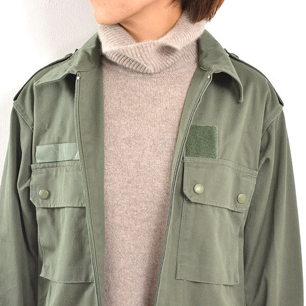 New Unissued French Air Force Mechanics jacket coat surplus army military oversized boyfriend olive khaki w