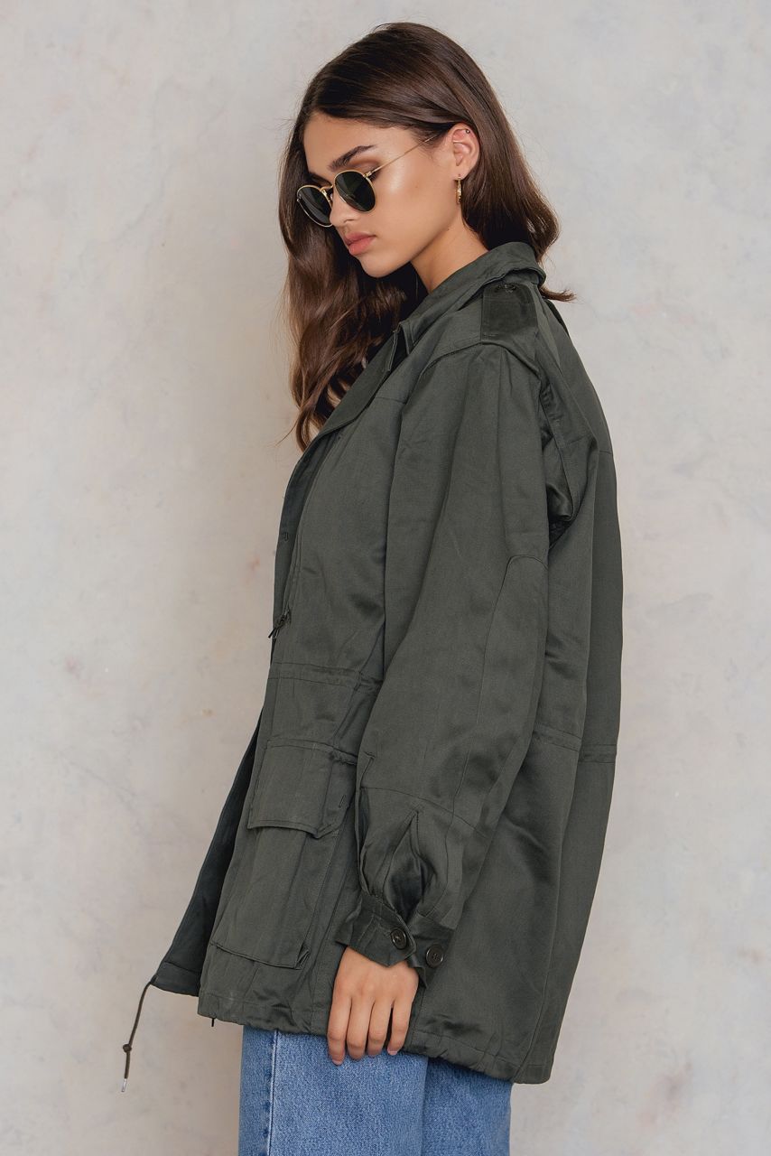 New Unissued French army M64 olive field jacket combat coat surplus military retro urban vintage w