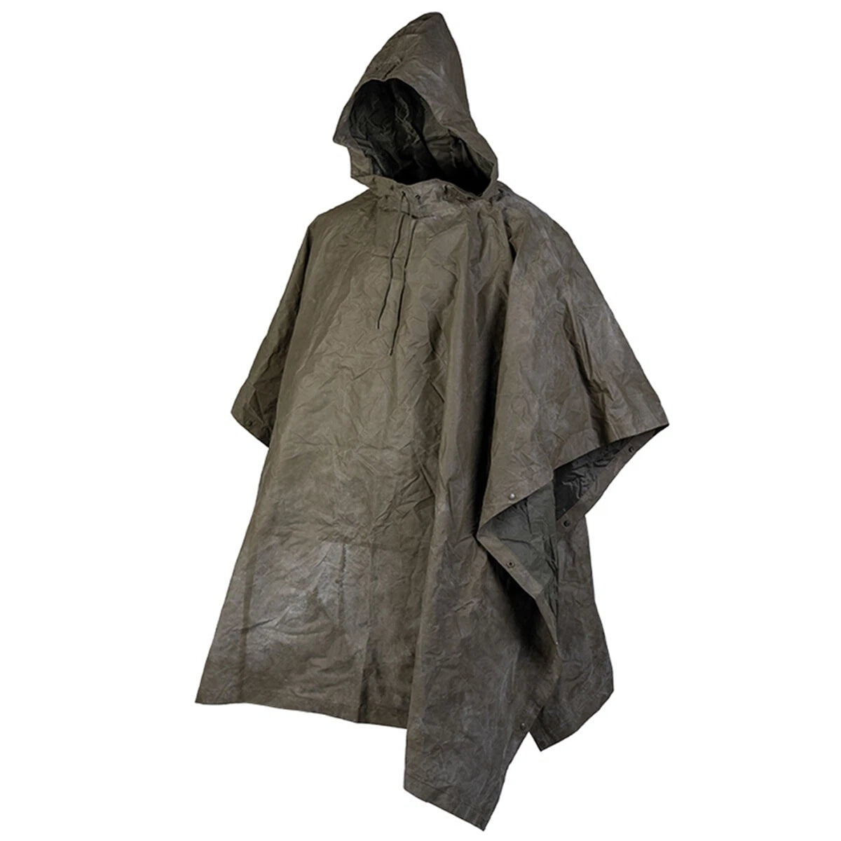Authentic 1970s-80s French army olive drab poncho rain waterproof fest – War Horse Military Surplus