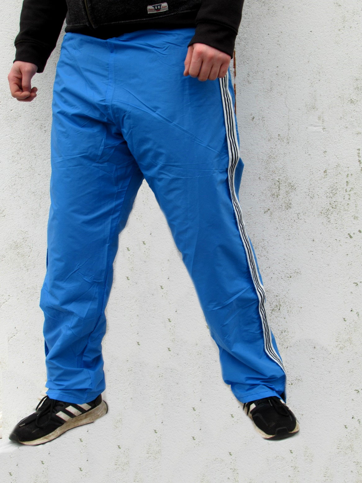 New Italian Army waterproof Training Tracksuit bottoms pants joggers military rain gear wet wetwear retro sports sky blue three stripes
