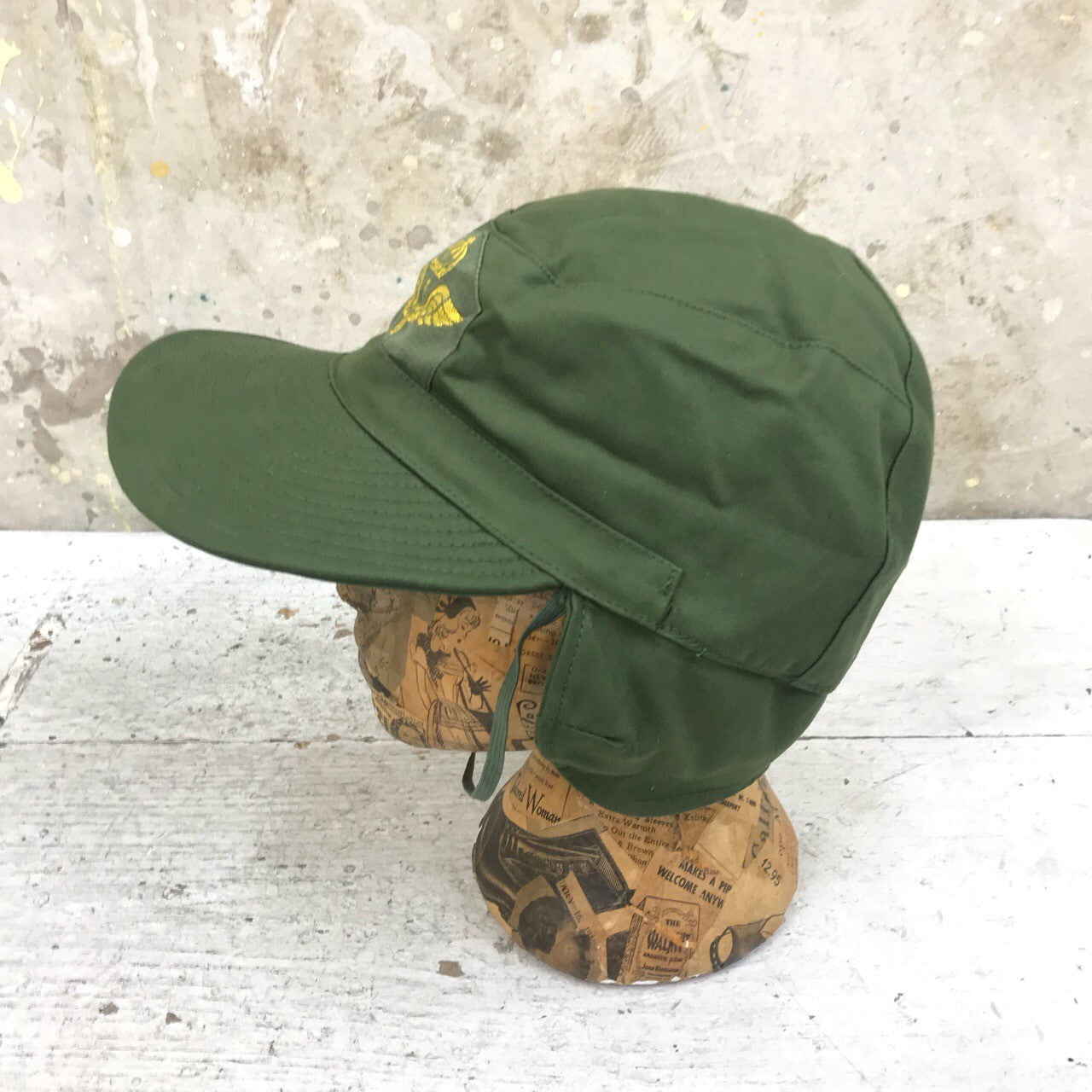 New Vintage 1960s Swedish air force M59 hat cap Sweden army military unissued ear flaps