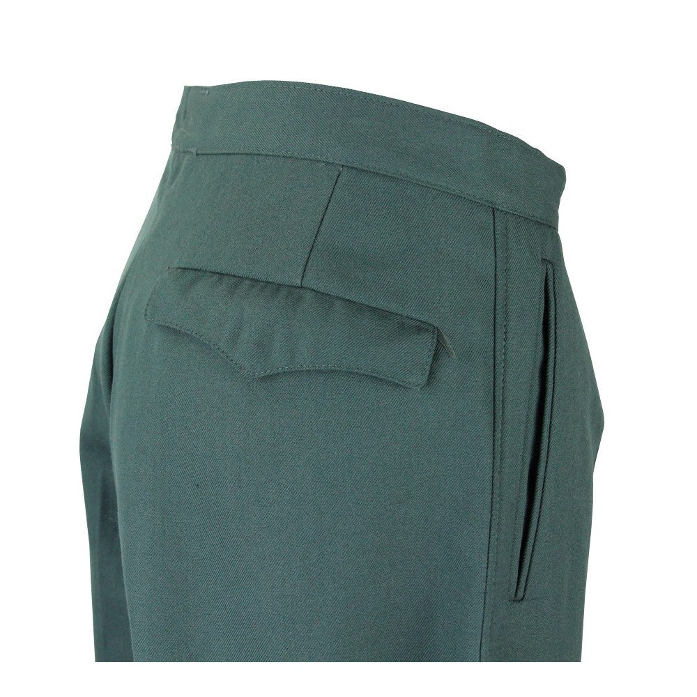 Unissued Vintage East German teal green dress breeches trousers pants communis DDR military Soviet Era jodhpurs riding VOPO volkspolizei