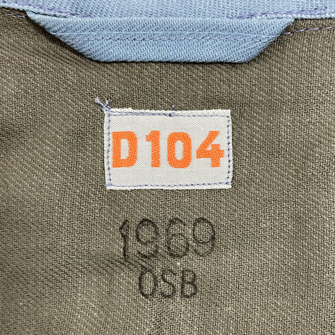 New 1960s 1970s Swedish Civil Defence work jacket M59 military coat army sky blue