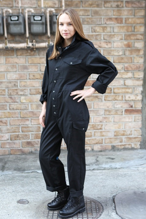New Vintage British Army black Overalls coveralls military jumpsuit flight suit boilersuit tanker ladies (Copy)