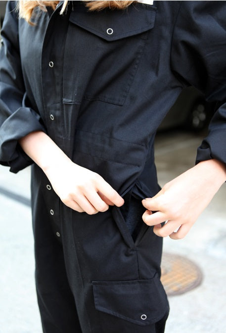 New Vintage British Army black Overalls coveralls military jumpsuit flight suit boilersuit tanker ladies (Copy)