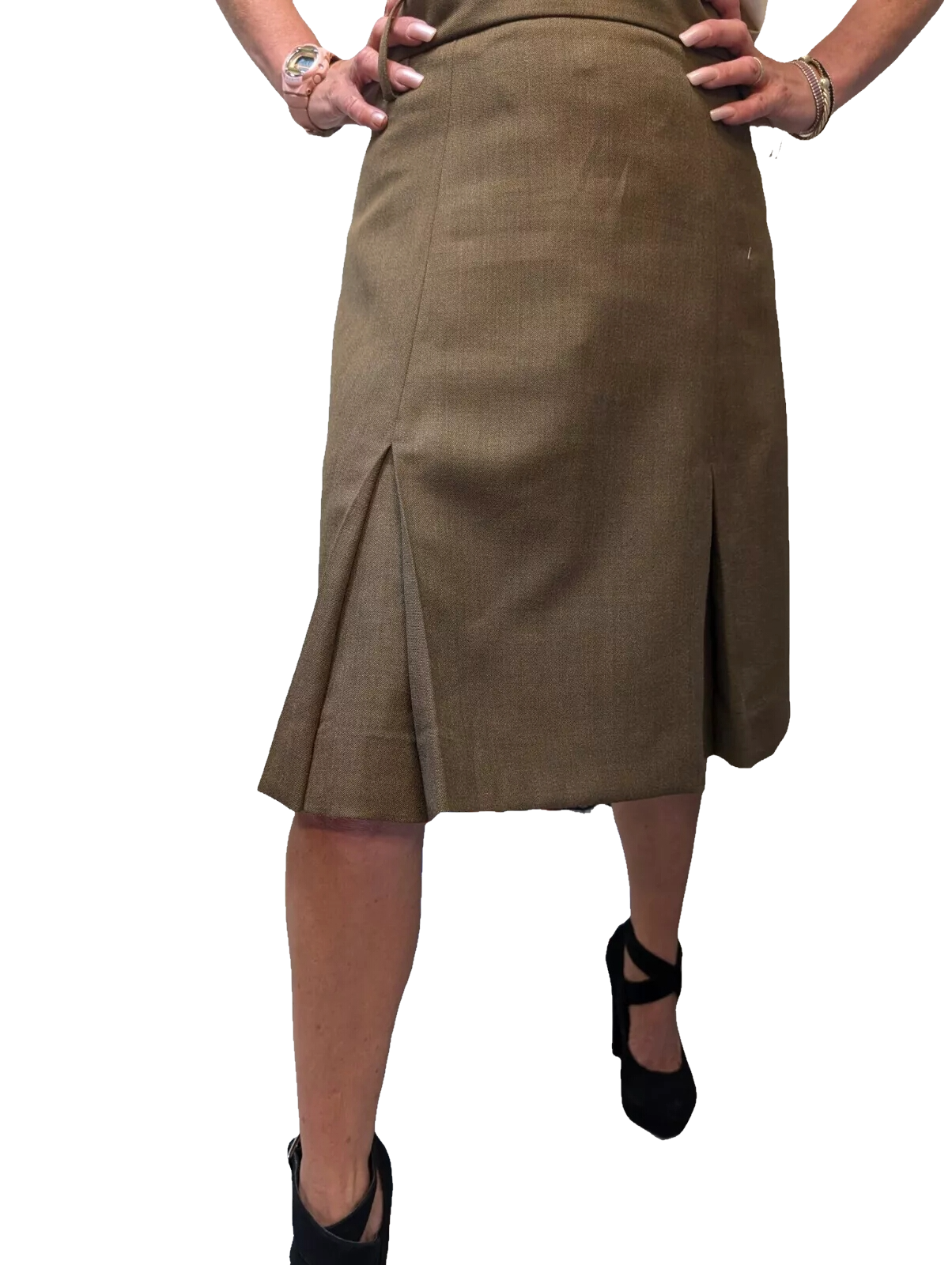 Authentic New British army brown wool blend skirt military dress uniform parade