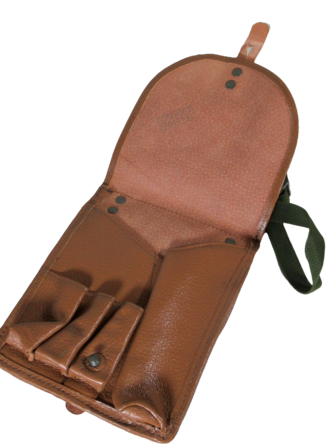 Vintage Czech army flare gun case signal pistol holster military communist Soviet Era shoulder bag