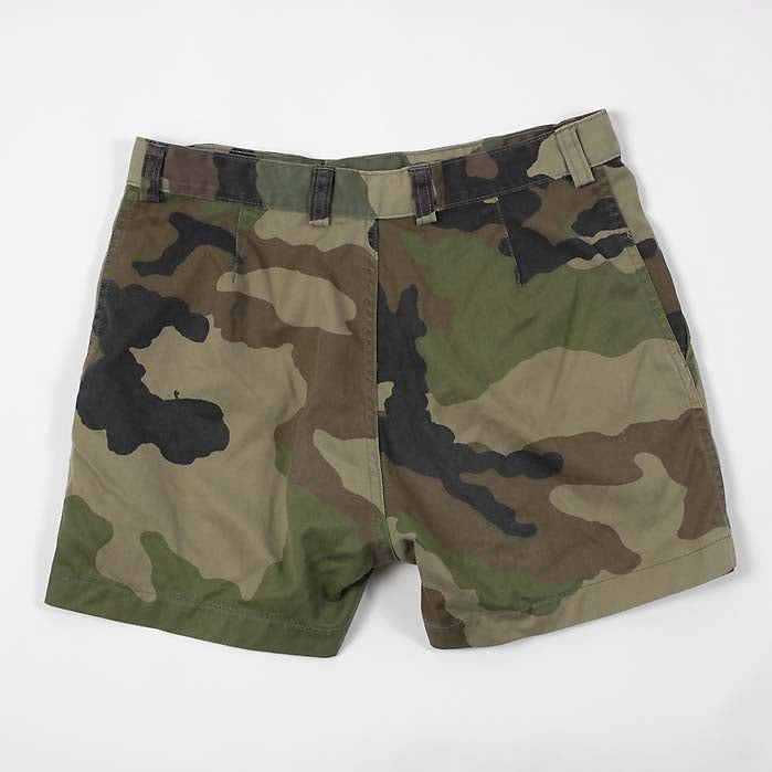 Vintage 1990s French army camo shorts military camouflage woodland CCE