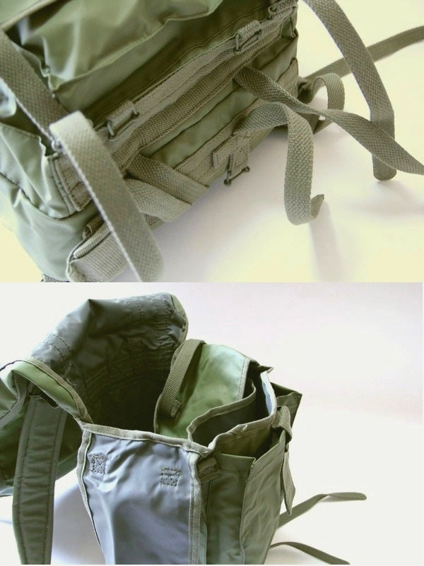 Vintage 1980s French army F1 waterproof backpack bag rucksack day pack alice shoulder satchel military vinyl