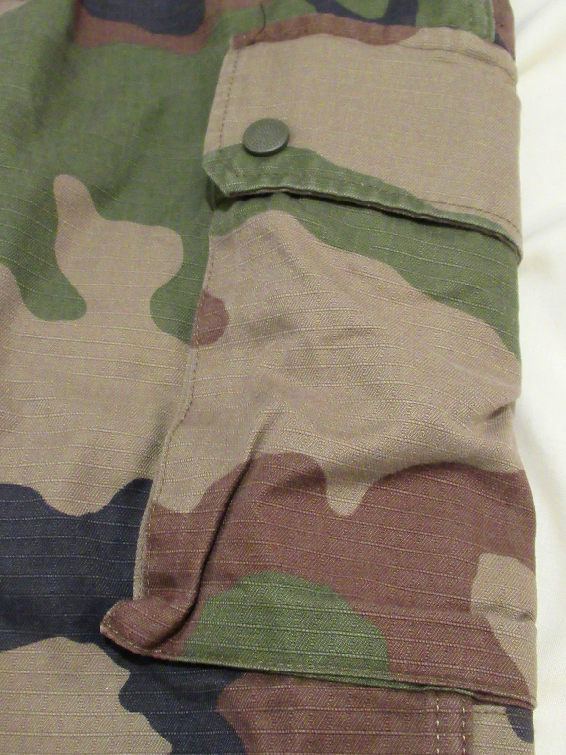 Authentic French army camo trousers pants military ripstop cargo combat CCE wood