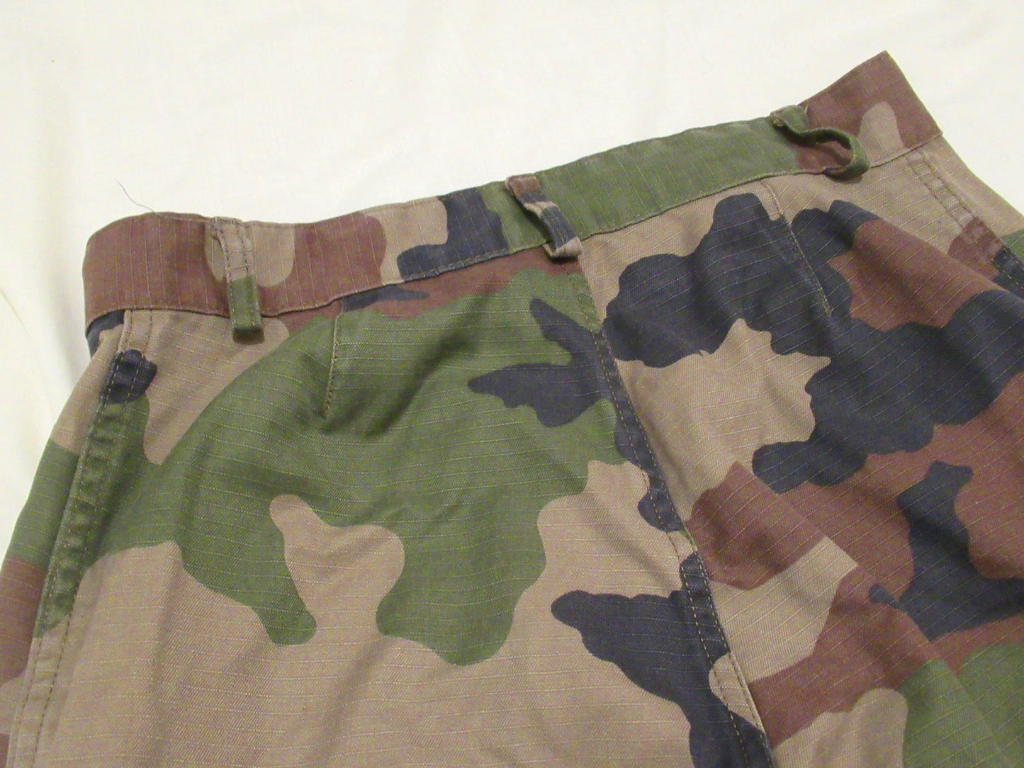 Authentic French army camo trousers pants military ripstop cargo combat CCE wood