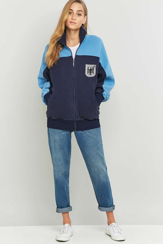 Vintage German Army Bundeswehr Tracksuit Top jacket coat hoody military  sweatshirt vintage retro women