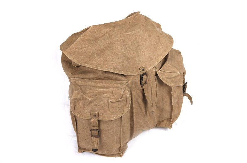 Vintage Italian army rucksack backpack day pack ruck sack shoulder bag canvas military