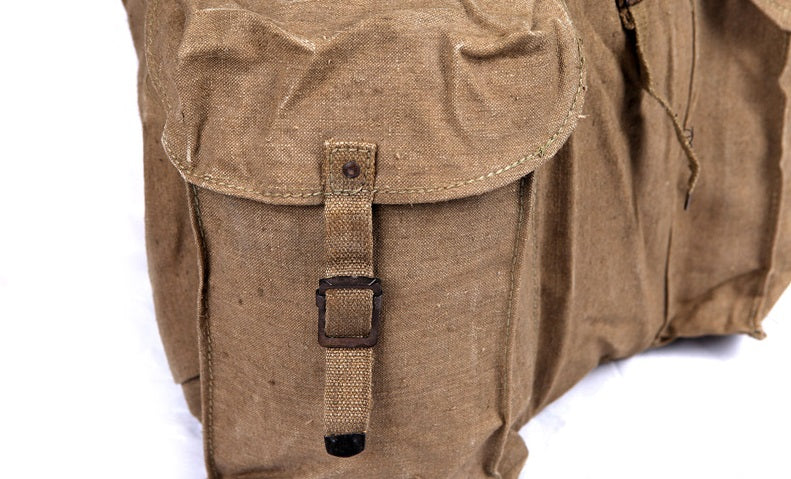Vintage Italian army rucksack backpack day pack ruck sack shoulder bag canvas military