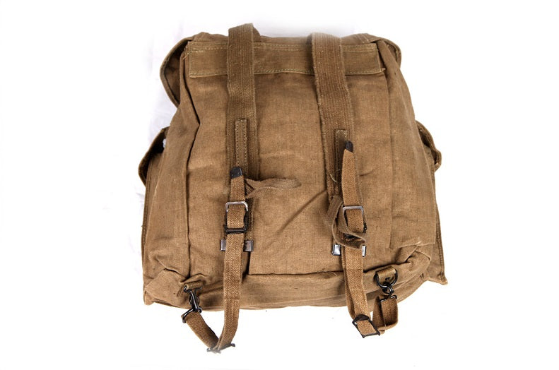 Vintage Italian army rucksack backpack day pack ruck sack shoulder bag canvas military