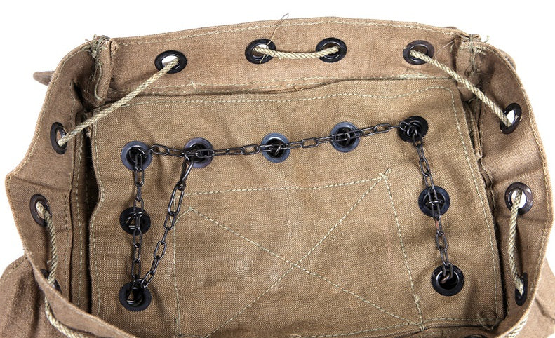 Vintage Italian army rucksack backpack day pack ruck sack shoulder bag canvas military