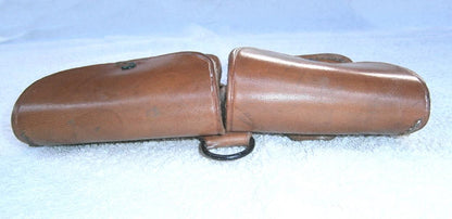 Vintage 1947 M47 French army leather ammo double belt pouch military ammunition