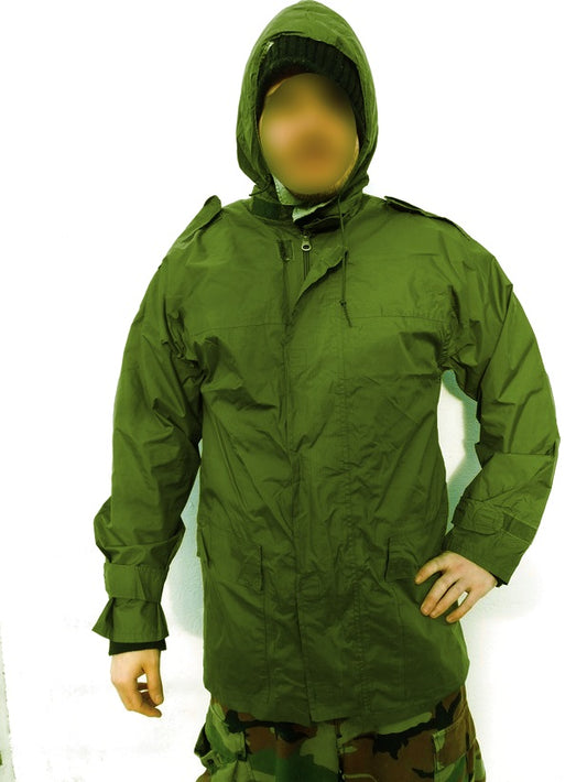 Vintage 1980s Danish Army waterproof Parka military coat jacket raincoat rain gear M84
