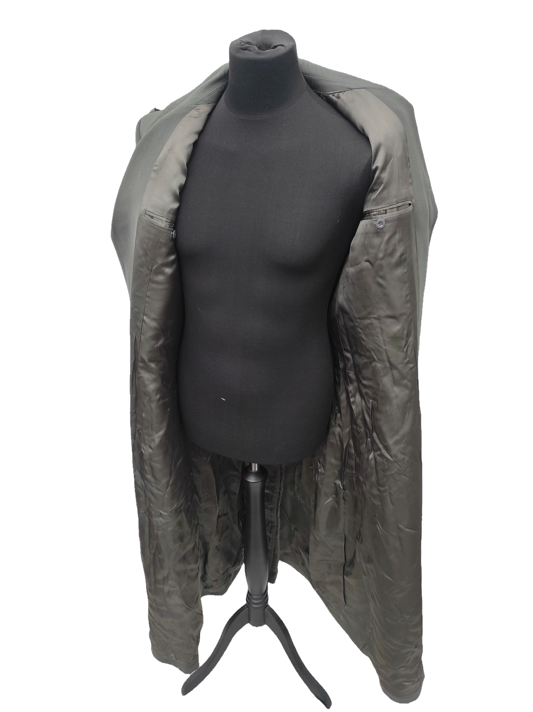 vintage 1980s Austrian Army Gaberdine Wool Army Greatcoat trench military coat officer trenchcoat overcoat