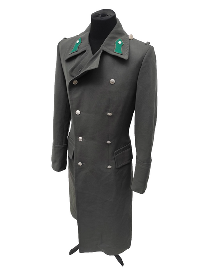 vintage 1980s Austrian Army Gaberdine Wool Army Greatcoat trench military coat officer trenchcoat overcoat