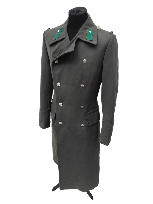 vintage 1980s Austrian Army Gaberdine Wool Army Greatcoat trench military coat officer trenchcoat overcoat