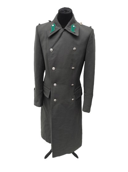 vintage 1980s Austrian Army Gaberdine Wool Army Greatcoat trench military coat officer trenchcoat overcoat