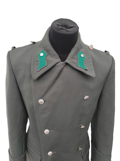 vintage 1980s Austrian Army Gaberdine Wool Army Greatcoat trench military coat officer trenchcoat overcoat
