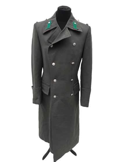 vintage 1980s Austrian Army Gaberdine Wool Army Greatcoat trench military coat officer trenchcoat overcoat