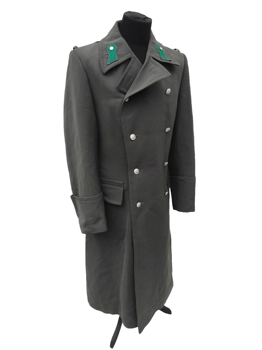 vintage 1980s Austrian Army Gaberdine Wool Army Greatcoat trench military coat officer trenchcoat overcoat