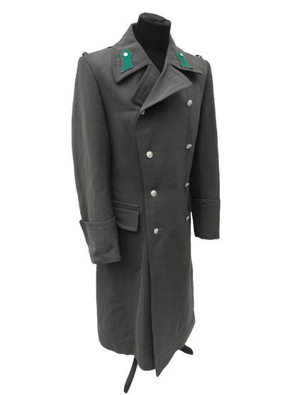 vintage 1980s Austrian Army Gaberdine Wool Army Greatcoat trench military coat officer trenchcoat overcoat