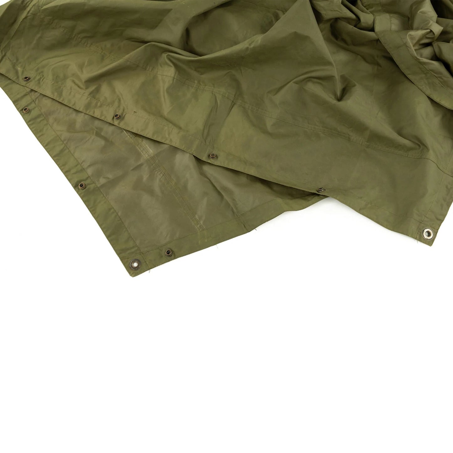 Authentic 1980s Austrian army olive drab poncho rain waterproof basha fishing camping hiking raincape