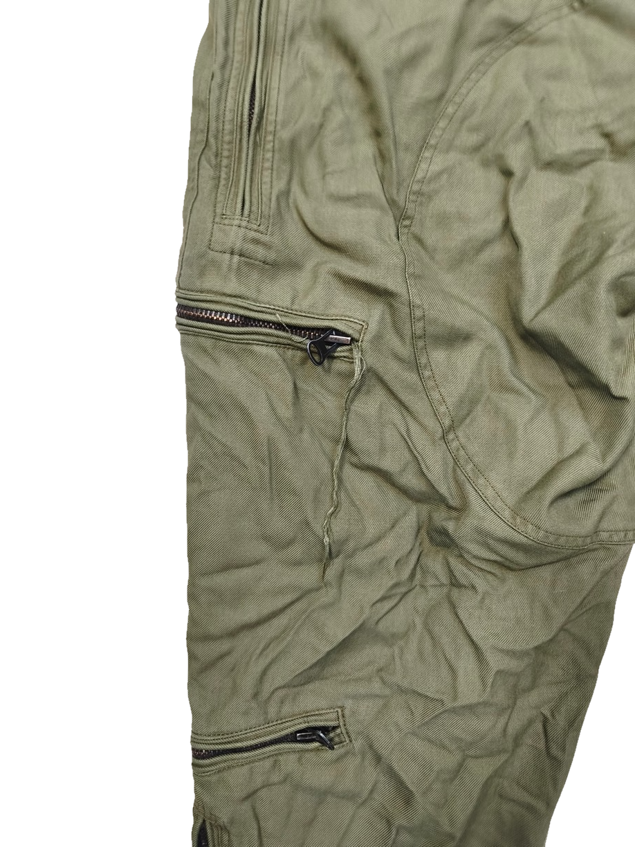 Authentic Austrian army tanker suit overalls coverall military jump olive drab