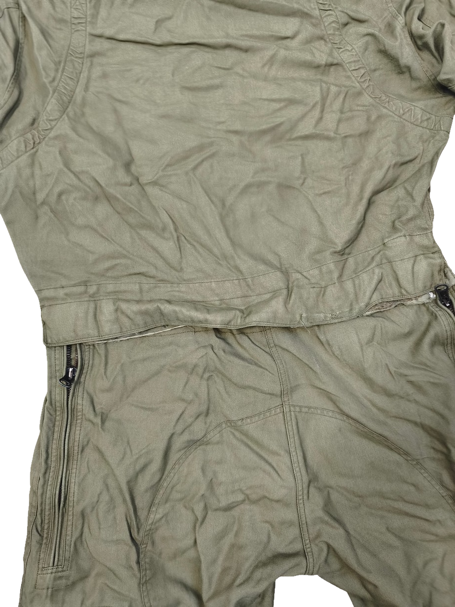 Authentic Austrian army tanker suit overalls coverall military jump olive drab