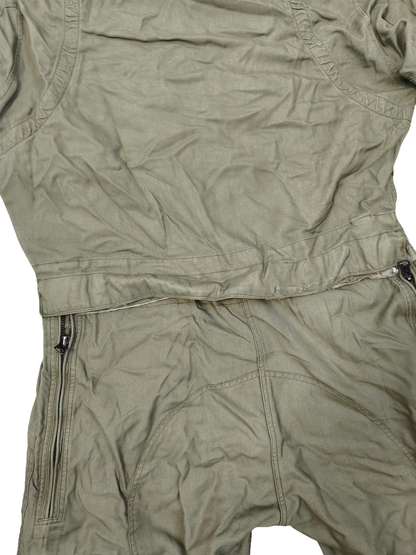 Authentic Austrian army tanker suit overalls coverall military jump olive drab