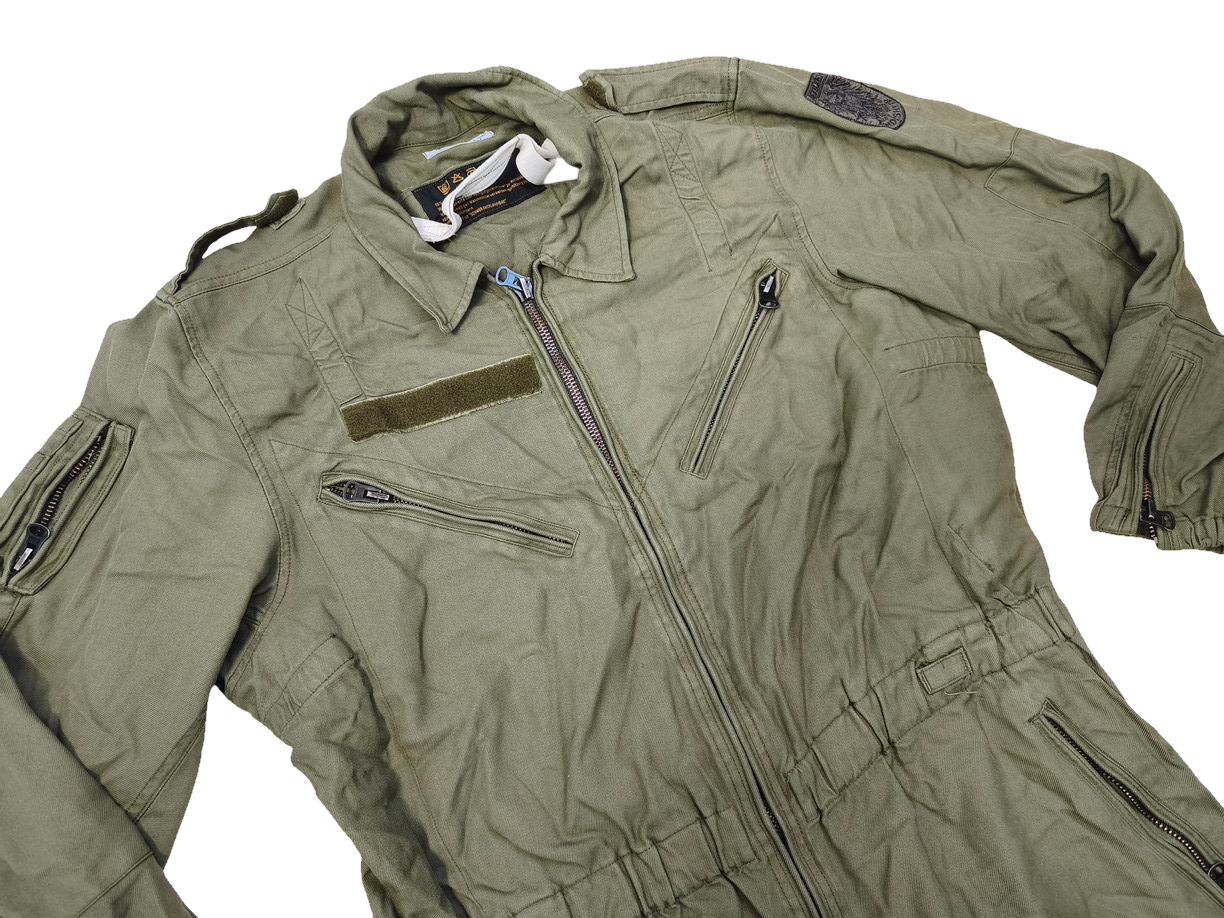 Authentic Austrian army tanker suit overalls coverall military jump olive drab